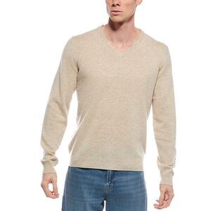 Mette Mens  Cashmere V-Neck Sweater, Beige